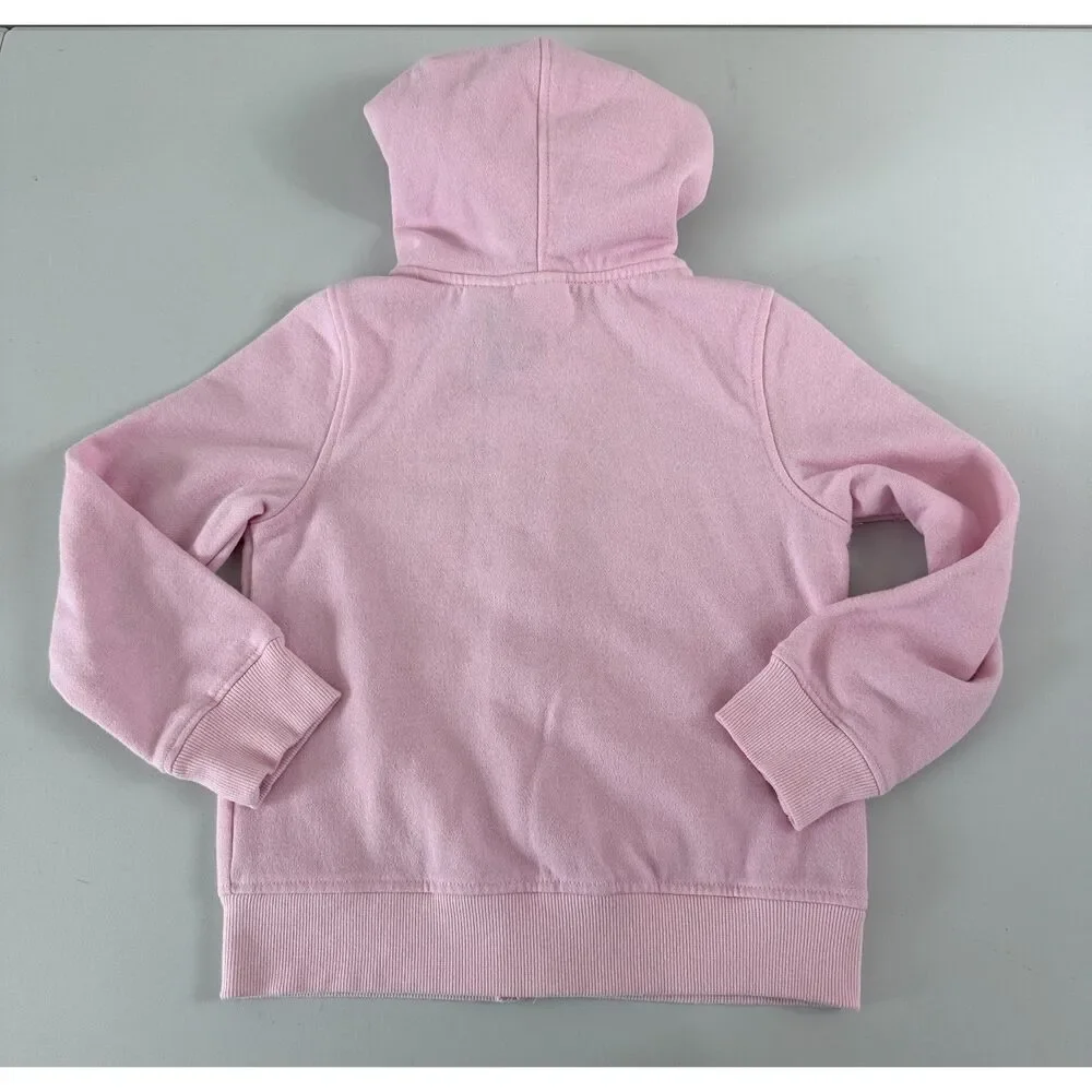 Disney Junior Girls Minnie Mouse Pink Zip Up Hoodie Size 7